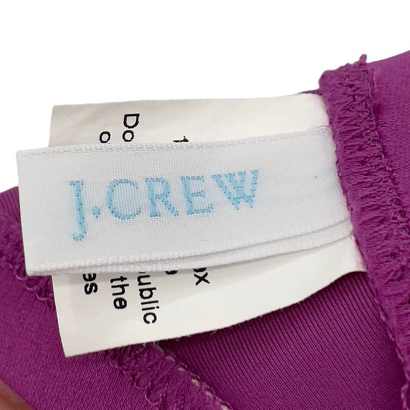 J. Crew Swimsuit Bikini Top Swim Skirt Bottoms Purple Color Block | 32D / Small - Picture 5 of 12